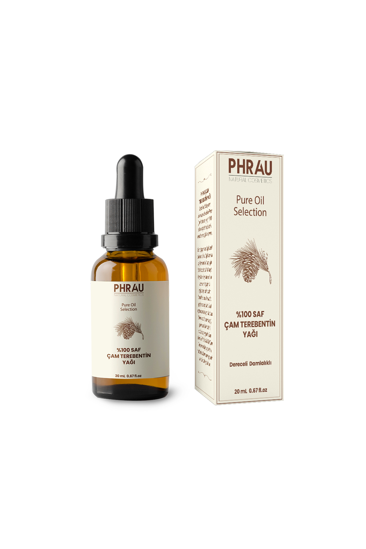 PHRAU %100 Saf ve Doğal Çam Terebentin Uçucu Yağı 20 ml