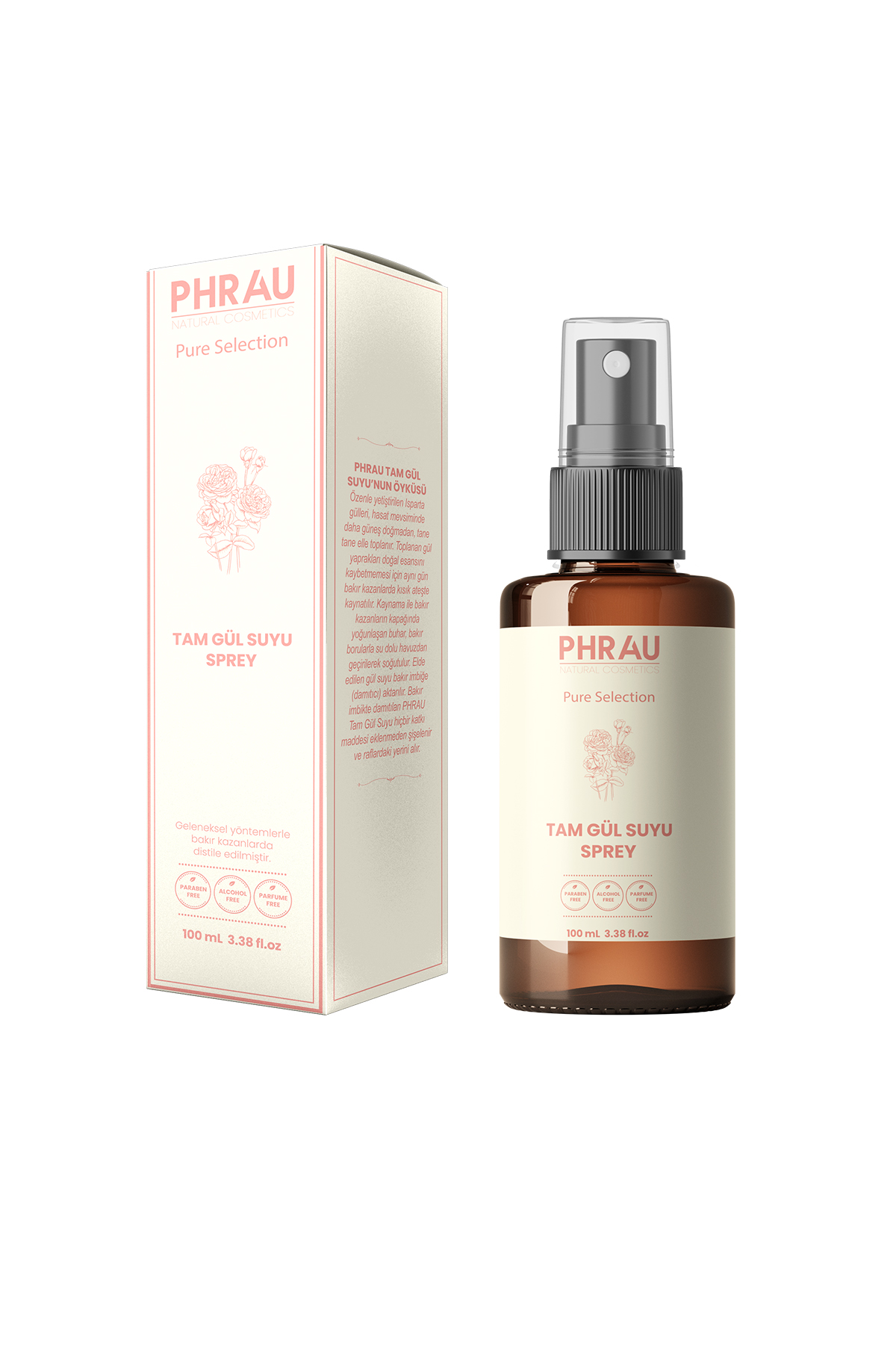 PHRAU Tam Gül Suyu Sprey 100 ml