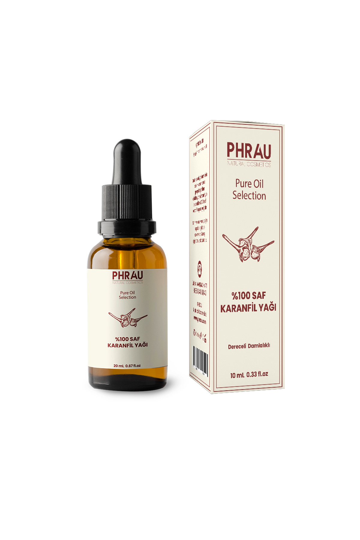 PHRAU %100 Saf Ve Doğal Karanfil Uçucu Yağı 20 ml