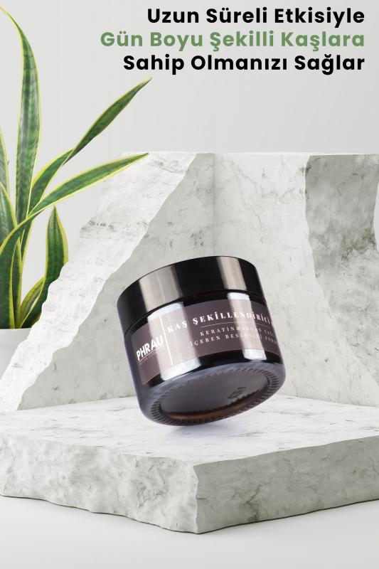 PHRAU Kaş Şekillendirici ve Sabitleyici Wax (Argan Yağı, Hint Yağı, E Vitamini ve Keratin İçerir)