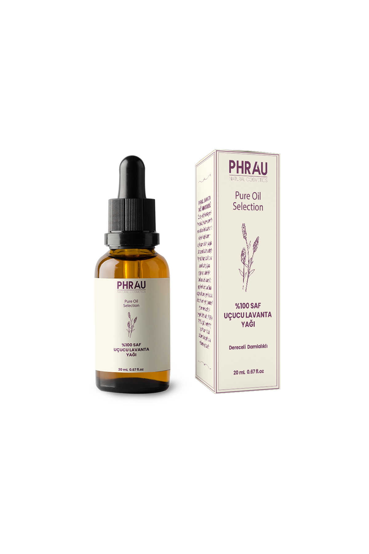 PHRAU %100 Saf ve Doğal Lavanta Uçucu Yağı 20ml