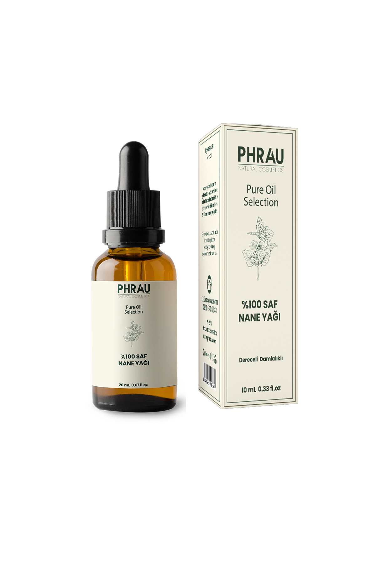 PHRAU %100 Saf ve Doğal Nane Uçucu Yağı 20 ml