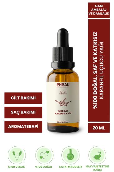 PHRAU %100 Saf Ve Doğal Karanfil Uçucu Yağı 20 ml