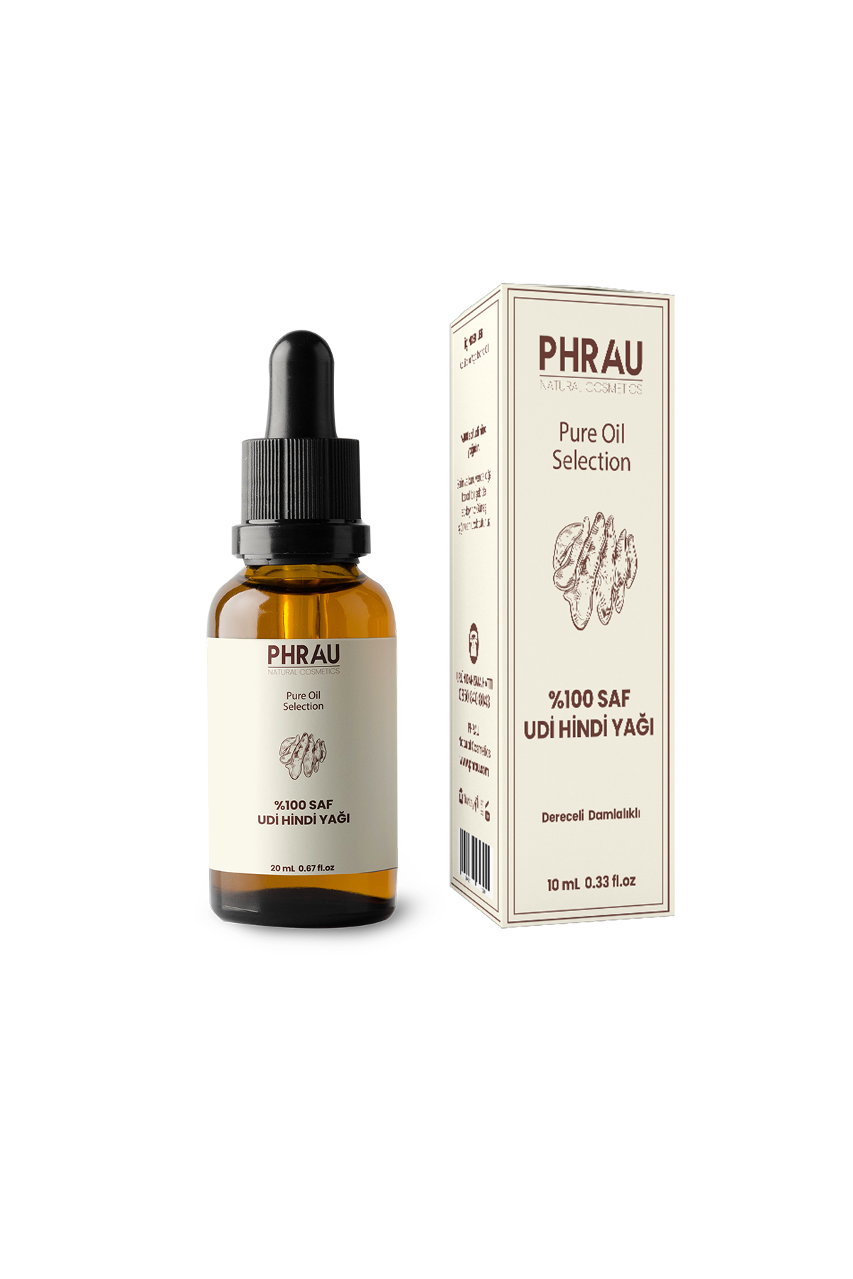 PHRAU %100 Saf ve Doğal Udi Hindi Yağı 20 ml